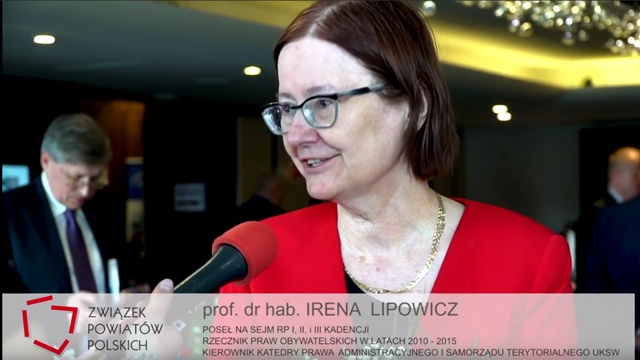 Prof. dr hab. Irena Lipowicz podczas XXV Zgromadzenia Ogólnego Związku Powiatów Polskich